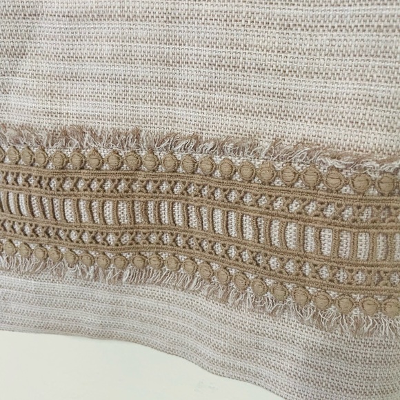 WHBM 00 Tan Natural Tweed Linen Blend Sleeveless Sheath Dress - Picture 10 of 15